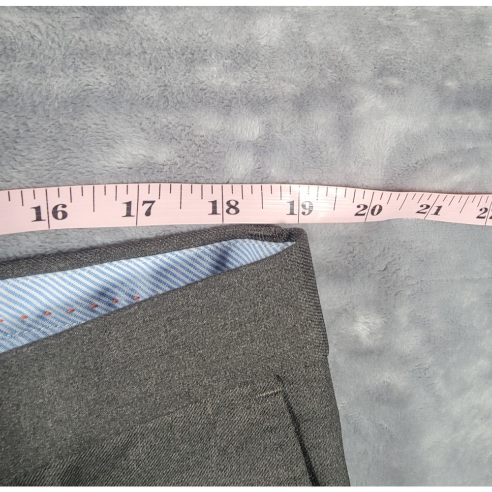 Peter Millar Mens 38x32 Wicking Dress Pants Polyester Gray Flat Front - Picture 4 of 13